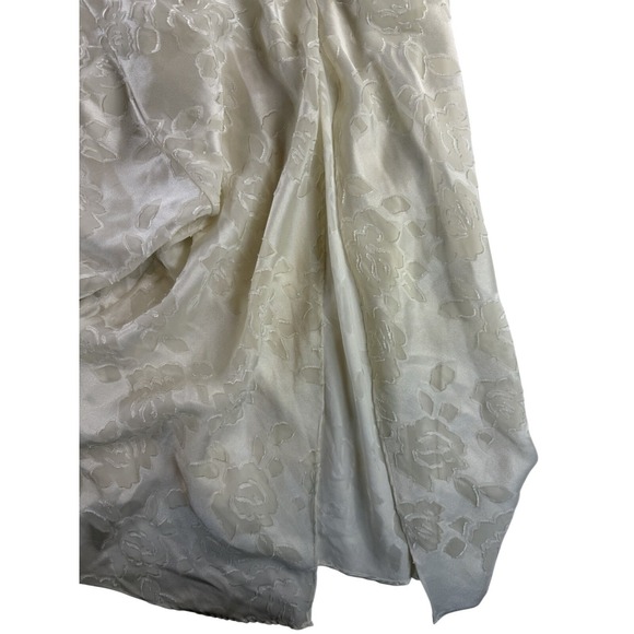 Vtg 1990s Victoria's Secret Nightgown Gold Label Cream/ Ivory Sz Large Bridal - Picture 8 of 9